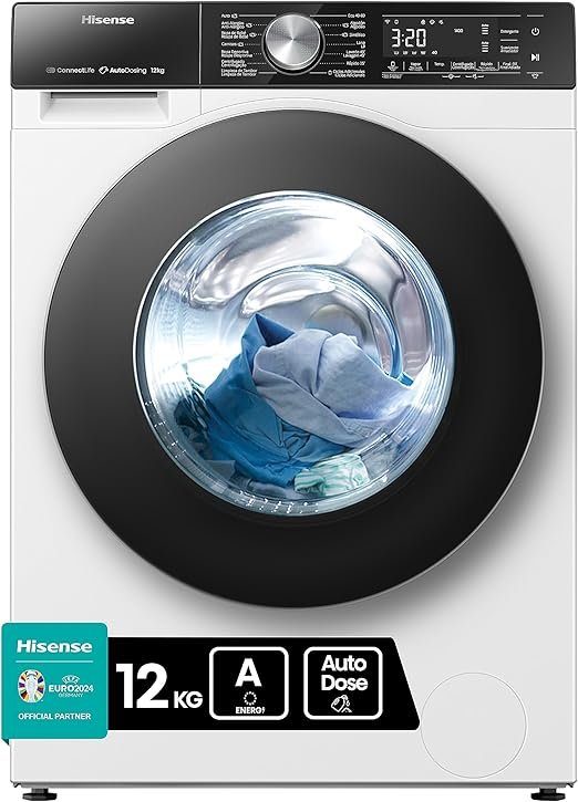 Lavadora Hisense WF5S1245BW de Gran Capacidad 12 kg